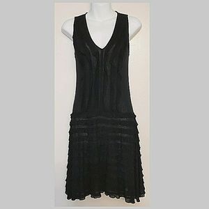 Nanette Lepore XS Black Dress Ruffles Soprano